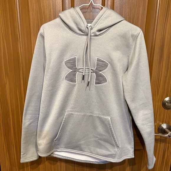 Under Armour Women’s Long Sleeve Pullover Hoodie Sweatshirt V-Neck Gray S - Picture 1 of 4